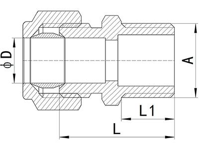 Raccord union à compression mâle HS320-003