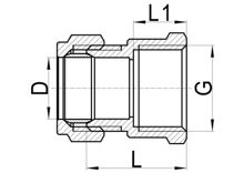 Coupleur droit femelle C×FI, HS100-003