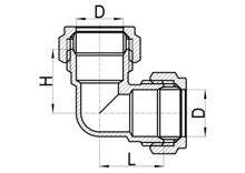 Coude égal/réducteur C×C, HS100-005