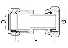 Connecteur droit pour robinet C×FI, HS100-014