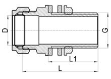 Connecteur mâle en laiton pour réservoir d'eau C×MI, HS100-019