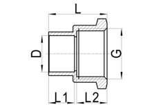 Coupleur droit femelle C×FI, HS110-001