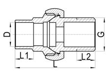 Raccord conique droit avec joint métallique C×MI, HS110-009