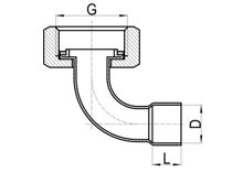Connecteur coudé pour robinet C×FI, HS110-015
