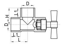 Shut-off Valve Elbow, HS110-020