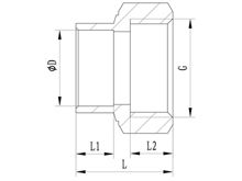 Coupleur droit femelle C×FI, HS110-021