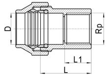 Coupleur droit femelle C×FI, HS130-002