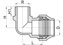 Coude mâle C×MI, HS130-006