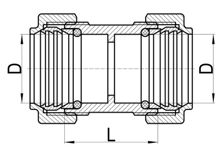 Coupleur droit égal C×C, HS140-001