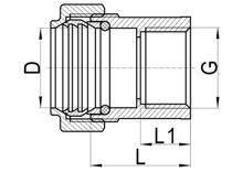 Coupleur droit femelle C×FI, HS140-002