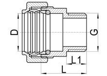 Coupleur droit mâle C×MI, HS140-003