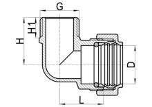 Coude mâle C×MI, HS140-006