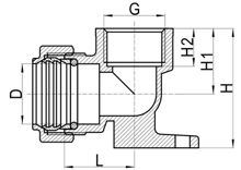 Coude de plaque murale C×FI, HS140-009