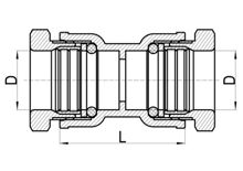 Coupleur droit égal C×C, HS150-001