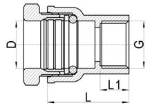 Coupleur droit femelle C×FI, HS150-002