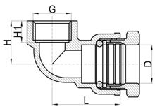 Coude femelle C×FI, HS150-005