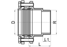 Coupleur droit mâle C×MI, HS160-003