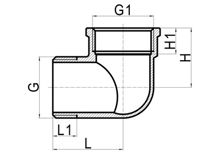 Coude égal M×F, HS190-009