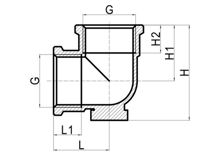  Coude de plaque murale F×F, HS190-037