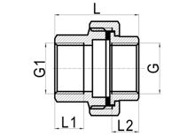 Union droite à joint PTFE F×F, HS190-056