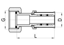 Coupleur droit avec écrou pivotant, HS220-014