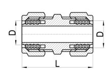 Coupleur droit égal C×C, HS230-001