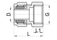 Coupleur droit femelle C×FI, HS230-002
