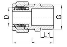Coupleur droit mâle C×MI, HS230-003