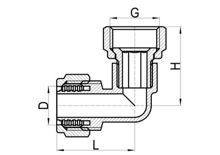Coude avec écrou pivotant, HS230-012