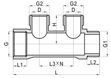 Collecteur à compression droite, HS230-014