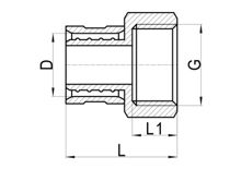 Coupleur droit femelle C×FI, HS300-002
