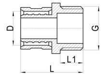 Coupleur droit mâle C×MI, HS300-003