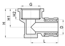 Coude de plaque murale C×FI, HS300-011