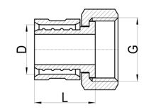Coupleur droit avec écrou pivotant, HS300-012