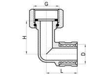 Coude avec écrou pivotant, HS300-013