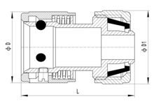 Connecteur de tuyau sans butée d'eau, HS320-014