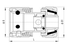 Connecteur de tuyau avec butée d'eau pour travaux légers, HS320-017